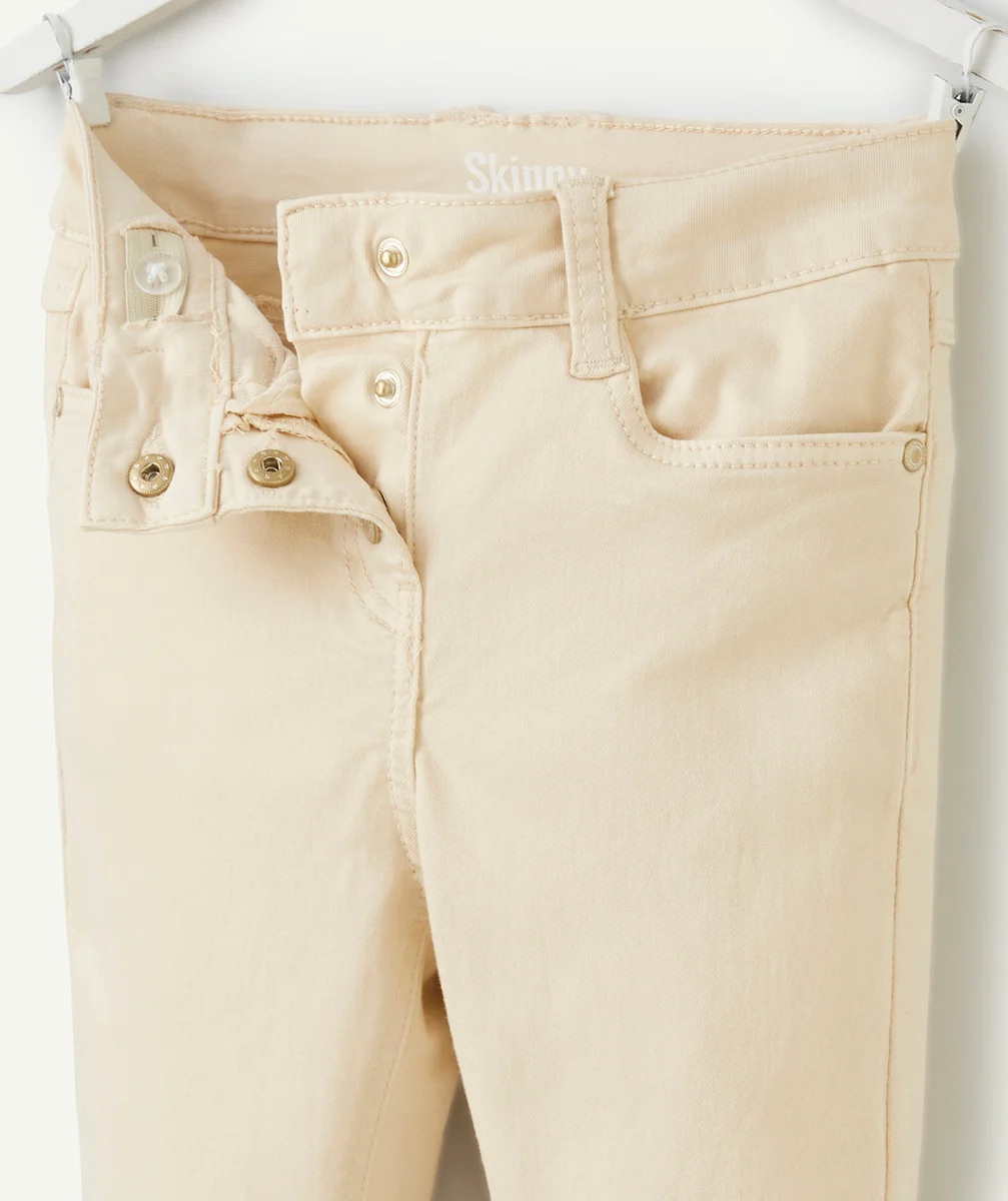pantalon skinny fille beige