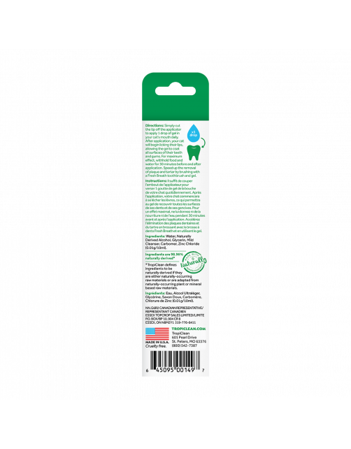 Tropiclean Fresh Breath Oralcaregel - Gebitsverzorging - 59 ml 15 g