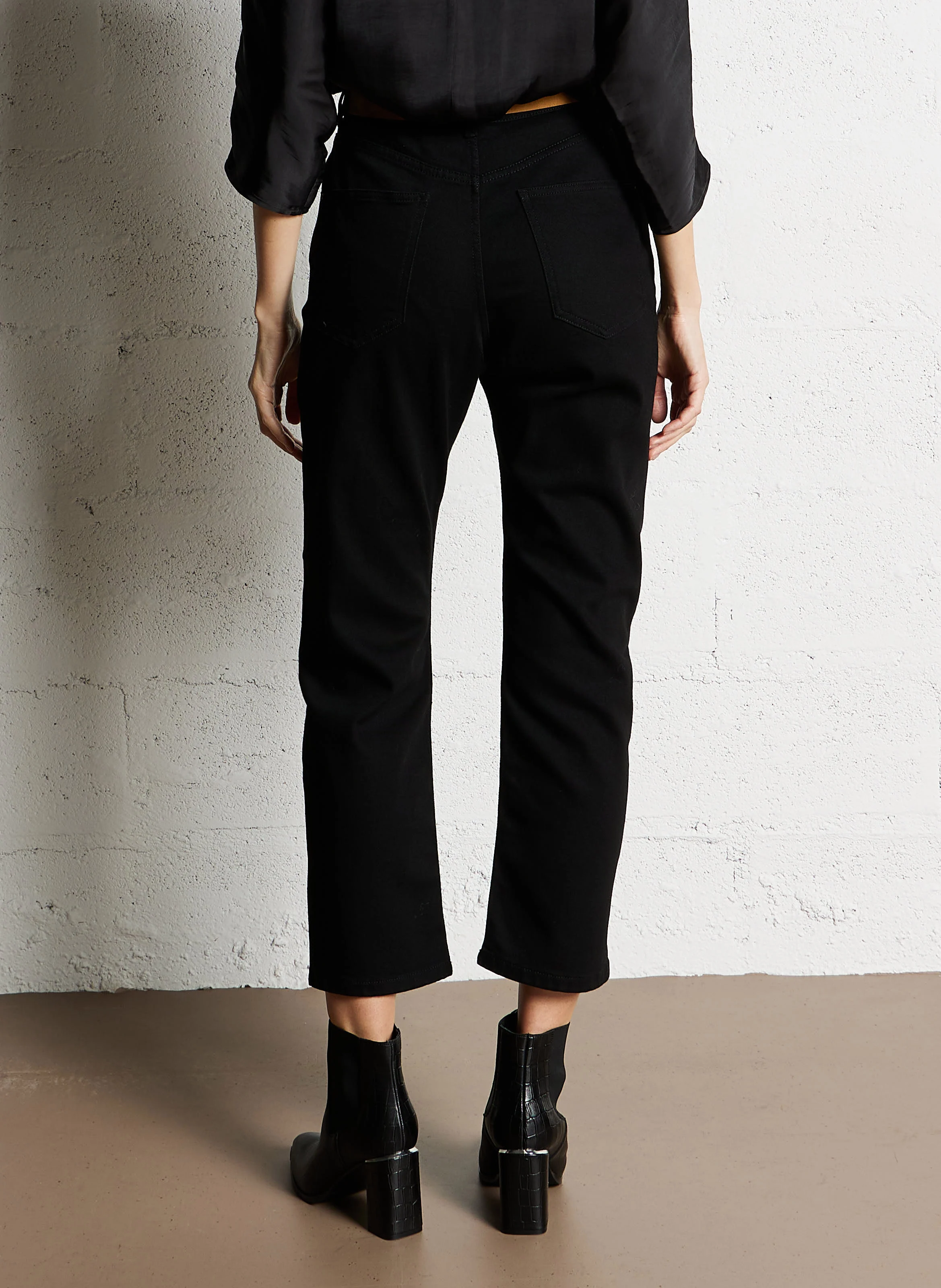 Jean droit en coton | Noir
