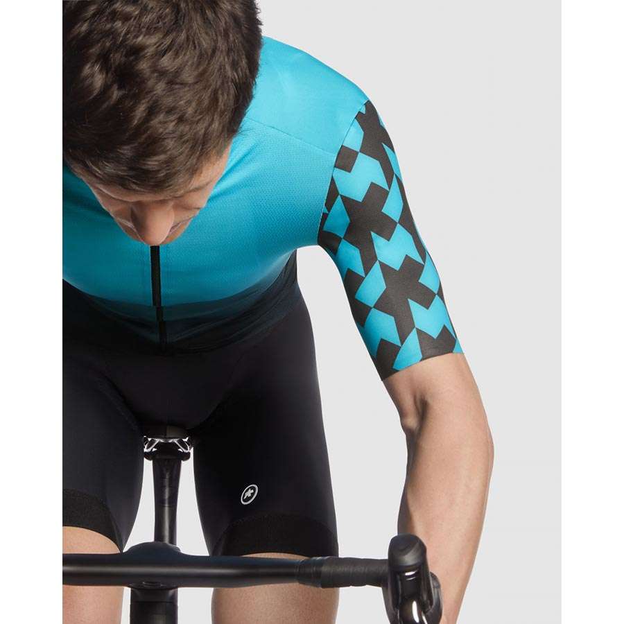 Assos Equipe RS Summer Prof Edition Fietsshirt Korte Mouwen Blauw/Zwart Here