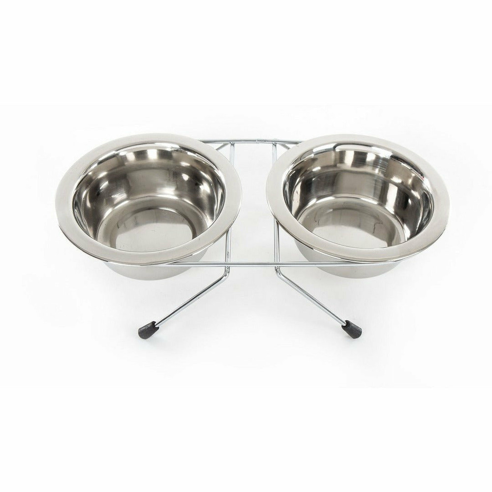 Support gamelle en inox livré sans gamelles