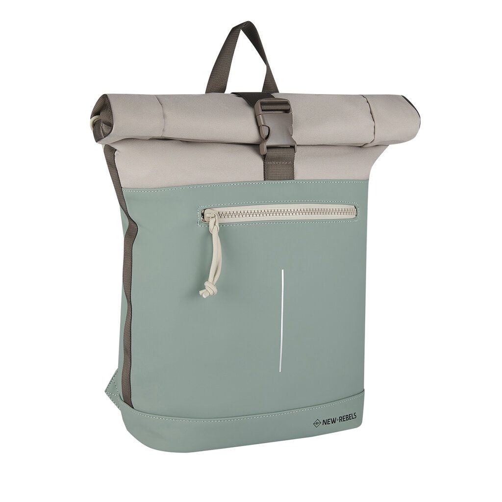 New Rebels Backham New York Rolltop Backpack Salie Green – Beige