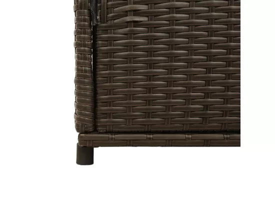 Armoire de rangement jardin marron 105x55x113 cm résine tressée