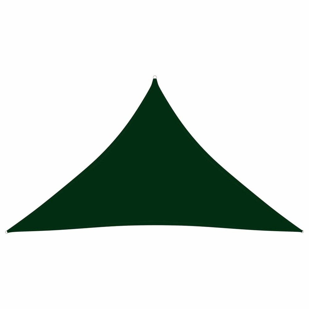 Voile parasol tissu oxford triangulaire 3,5 x 3,5 x 4,9m vert foncé