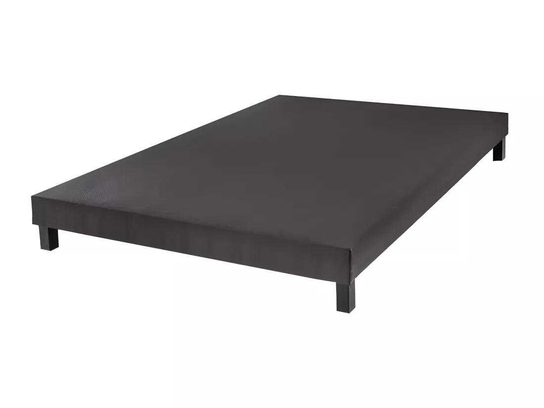 BELLECOUR LITERIE | Sommier tapissier CAPUCINE 140x190 cm | Epaisseur 13 cm | Gris anthracite (pieds non inclus)