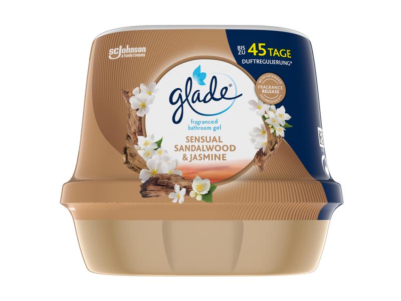 Glade Duftspender Sensual Sandalwood & Jasmine 180 g Langanhaltendes Duftgel mit ätherischen Ölen