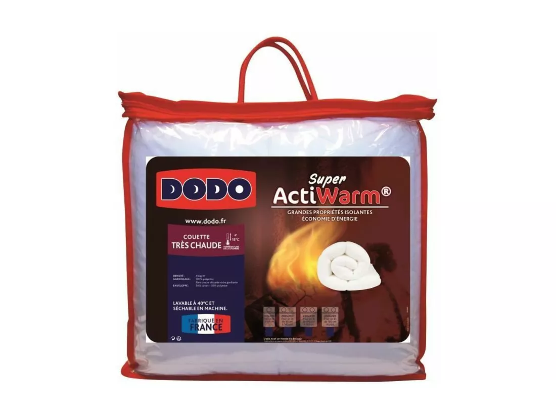Couette tres chaude SUPER ACTIWARM 200 x 200 cm blanc