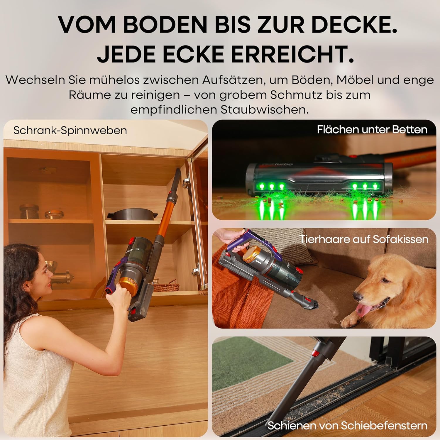 KIPMAX Akku Staubsauger 50000Pa/550W/70Min,1.5L Staubsauger Kabellos mit Display,Anti-Tangle-Bürste,7-Schicht-Filtra & 2 Duftplatten,Selbststehend Akkustaubsauger für Teppiche/Tierhaar/Hartböden