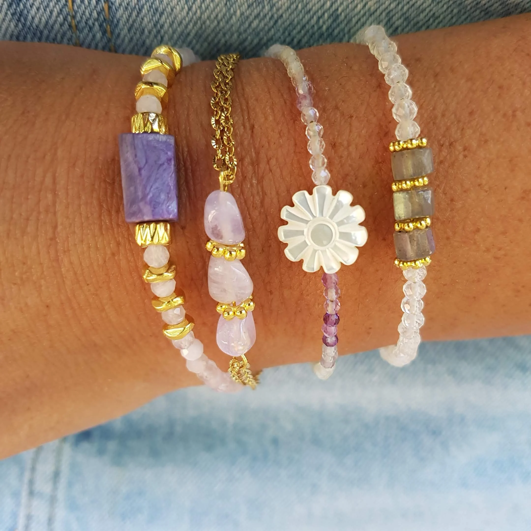 HELOISE - Bracelet apatite | Bleu