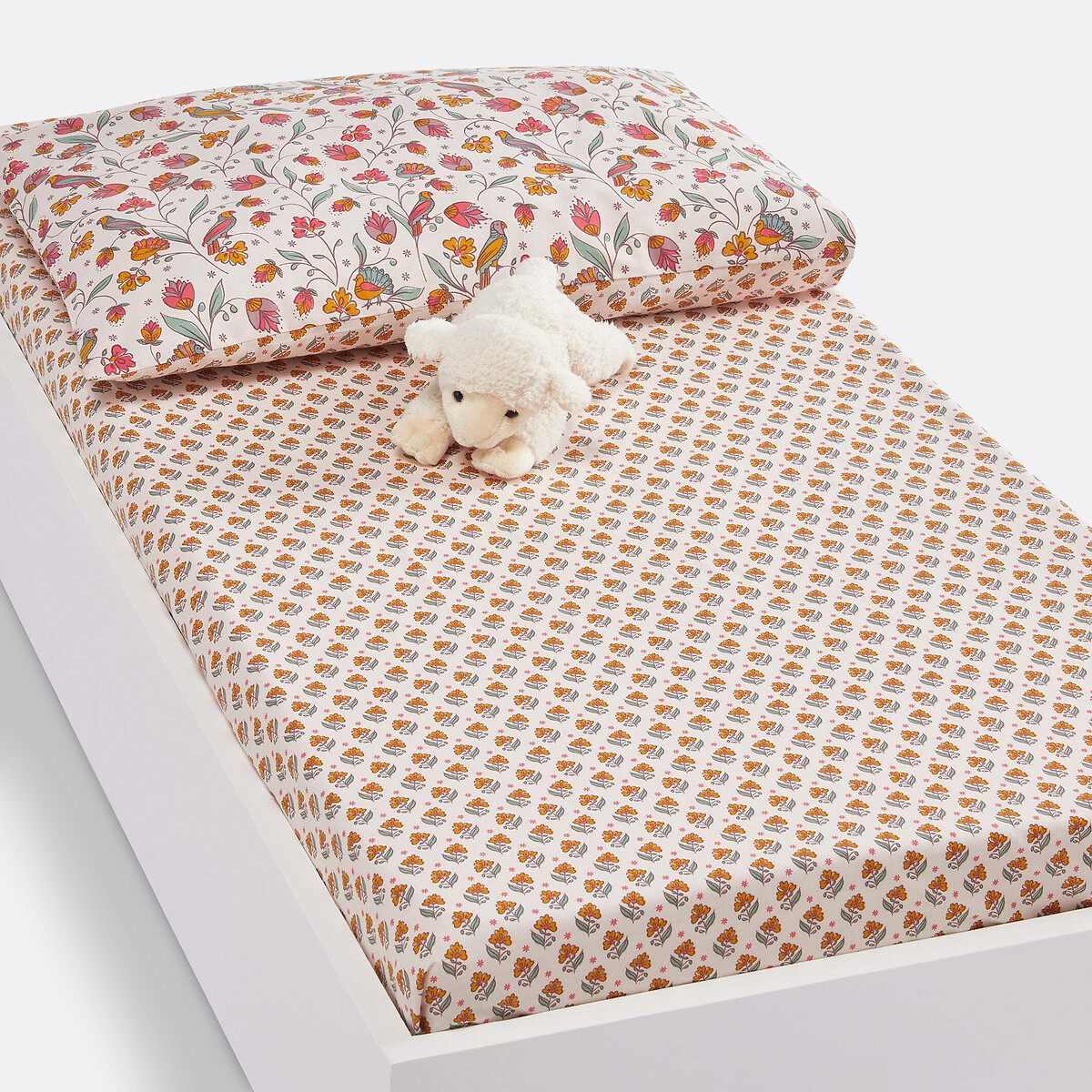 LA REDOUTE INTERIEURS<br>Lençol de algodão, dobra 17 cm, Bertille