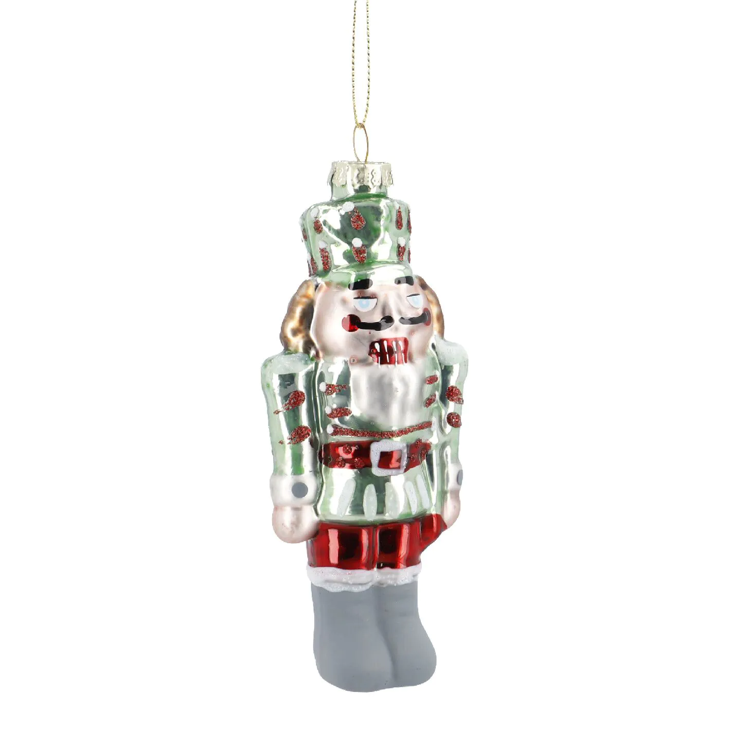 Anhänger Fancy, bunt, Nussknacker/grün, 14 cm