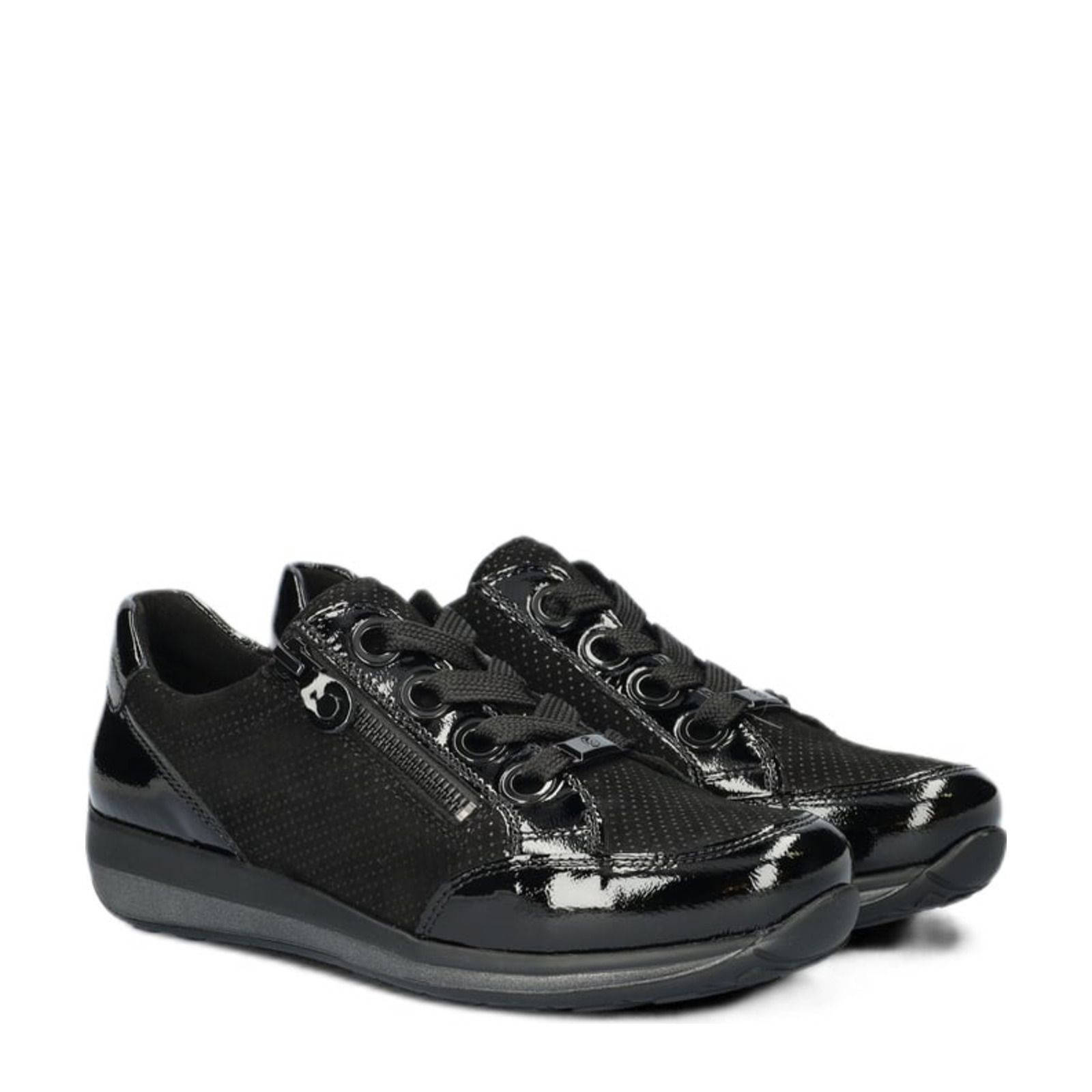Ara Osaka High Soft  lakleren sneakers zwart