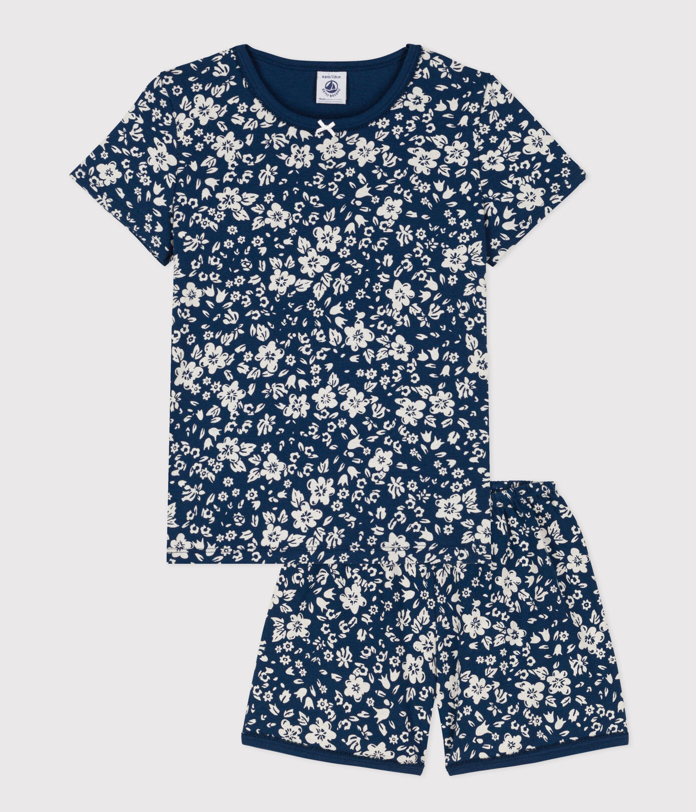 Pyjacourt fleur petite fille en coton