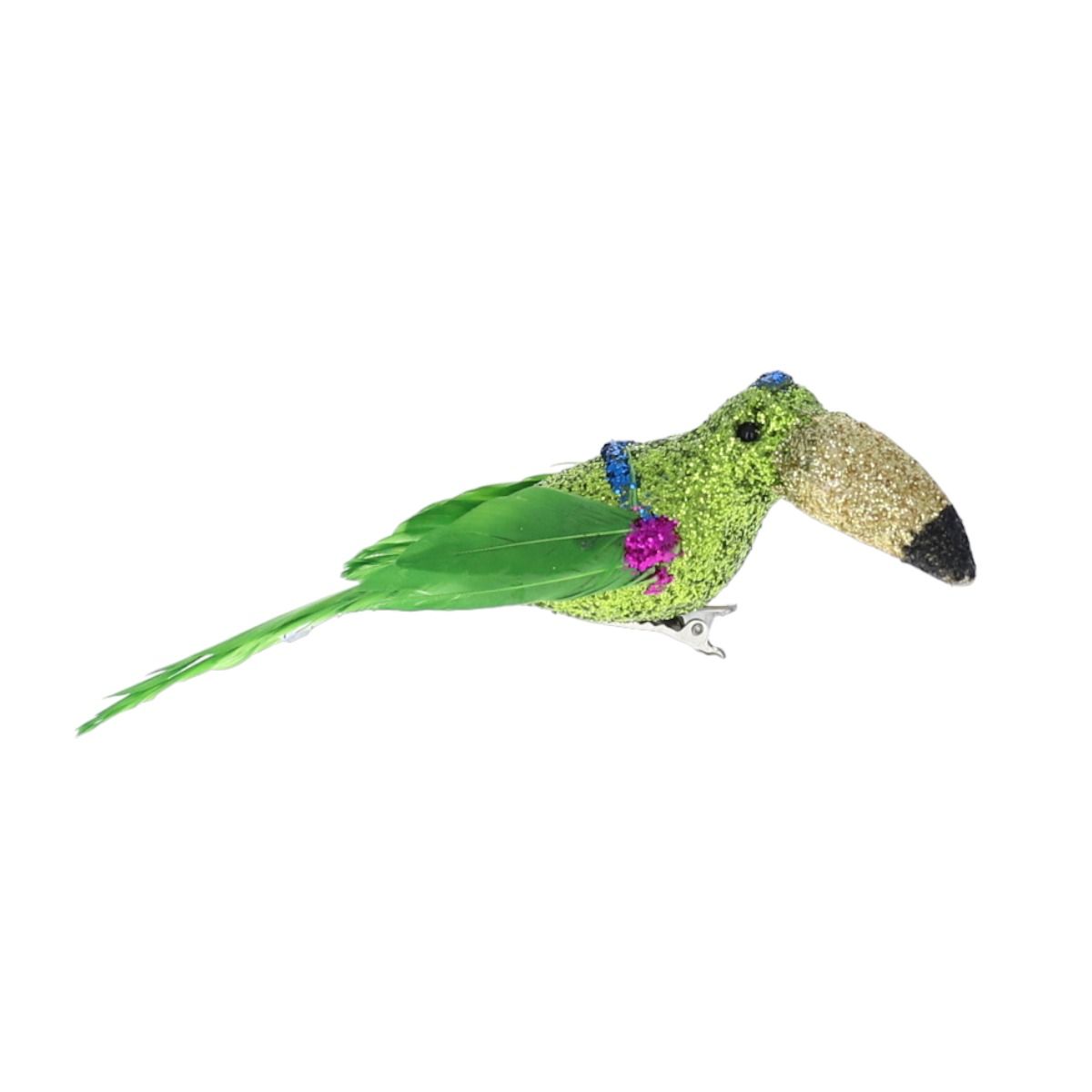 Oiseau à clipser - toucan vert Atelier jasmin