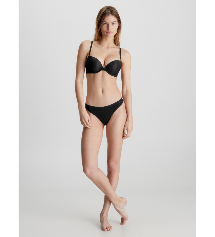 Sutiã Calvin Klein Sheer Marquisette Push Up, Preto