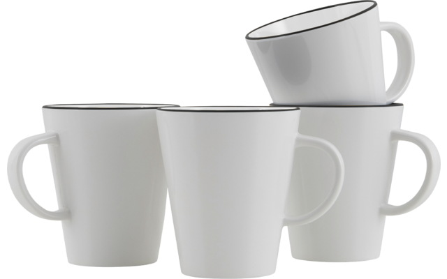 Gimex Linea Line Henkelbecher 350 ml 4 Stück