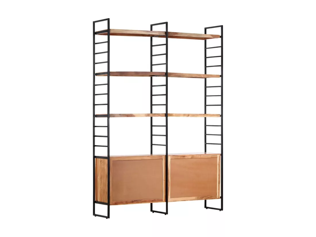 Bibliothèque à 4 niveaux 124x30x180 cm Bois d'acacia massif