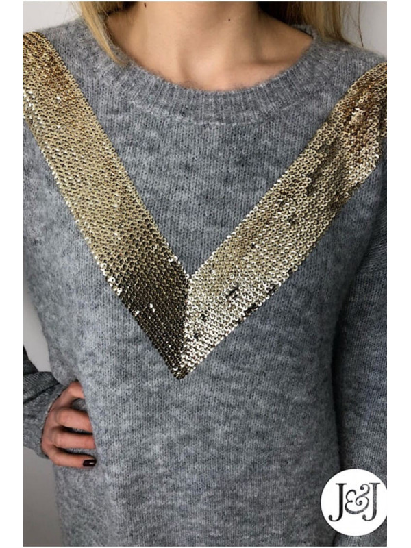 Pull triangle Sequins Bucarest