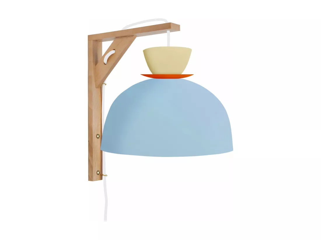 Applique 27,5cm. métal orange