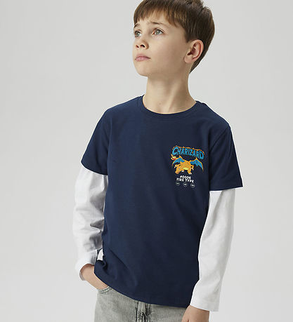 Name It T-Shirt - NkmJatin Pokémon - Navy Blazer m. Print