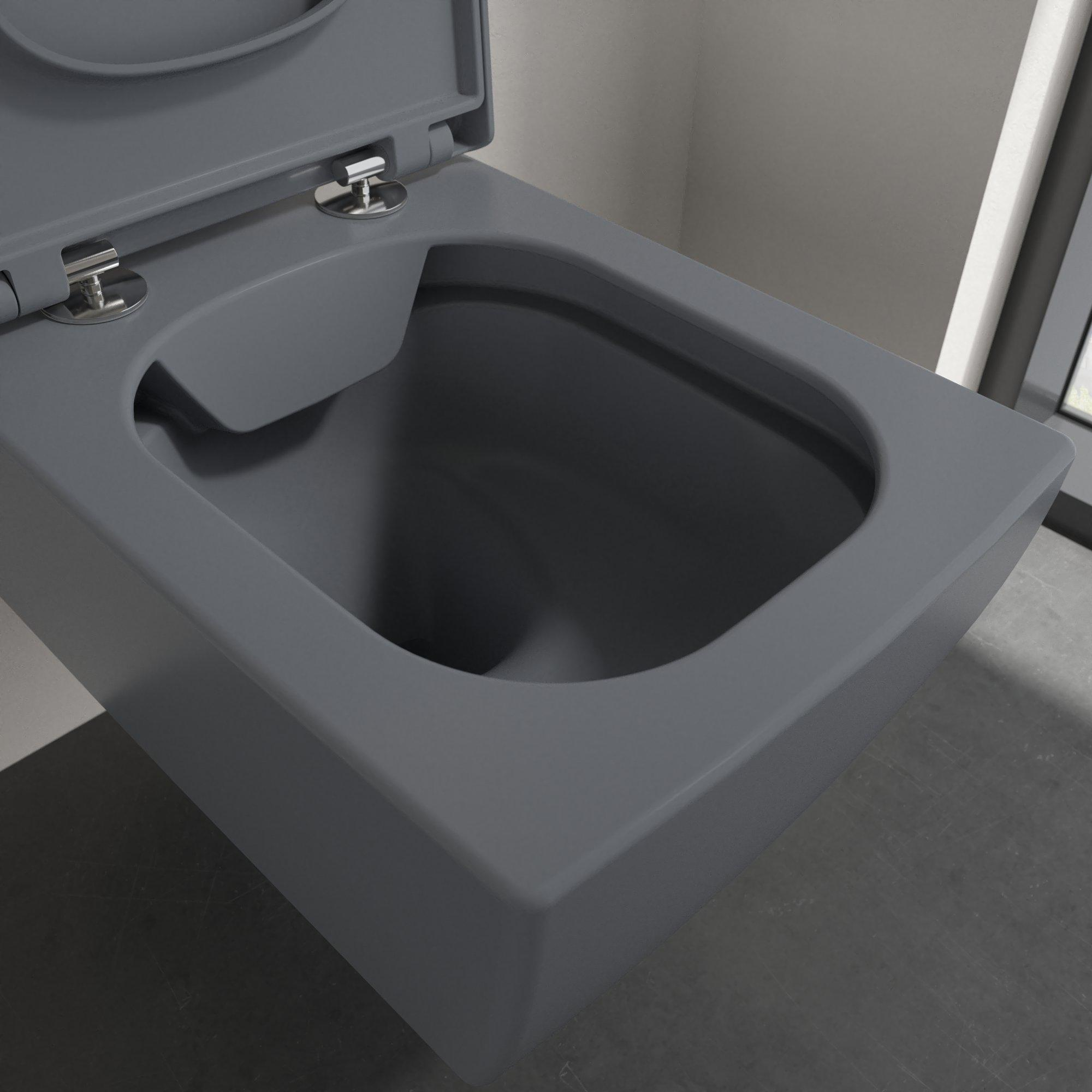 Villeroy & Boch Memento 2.0 randloos toilet CeramicPlus antraciet