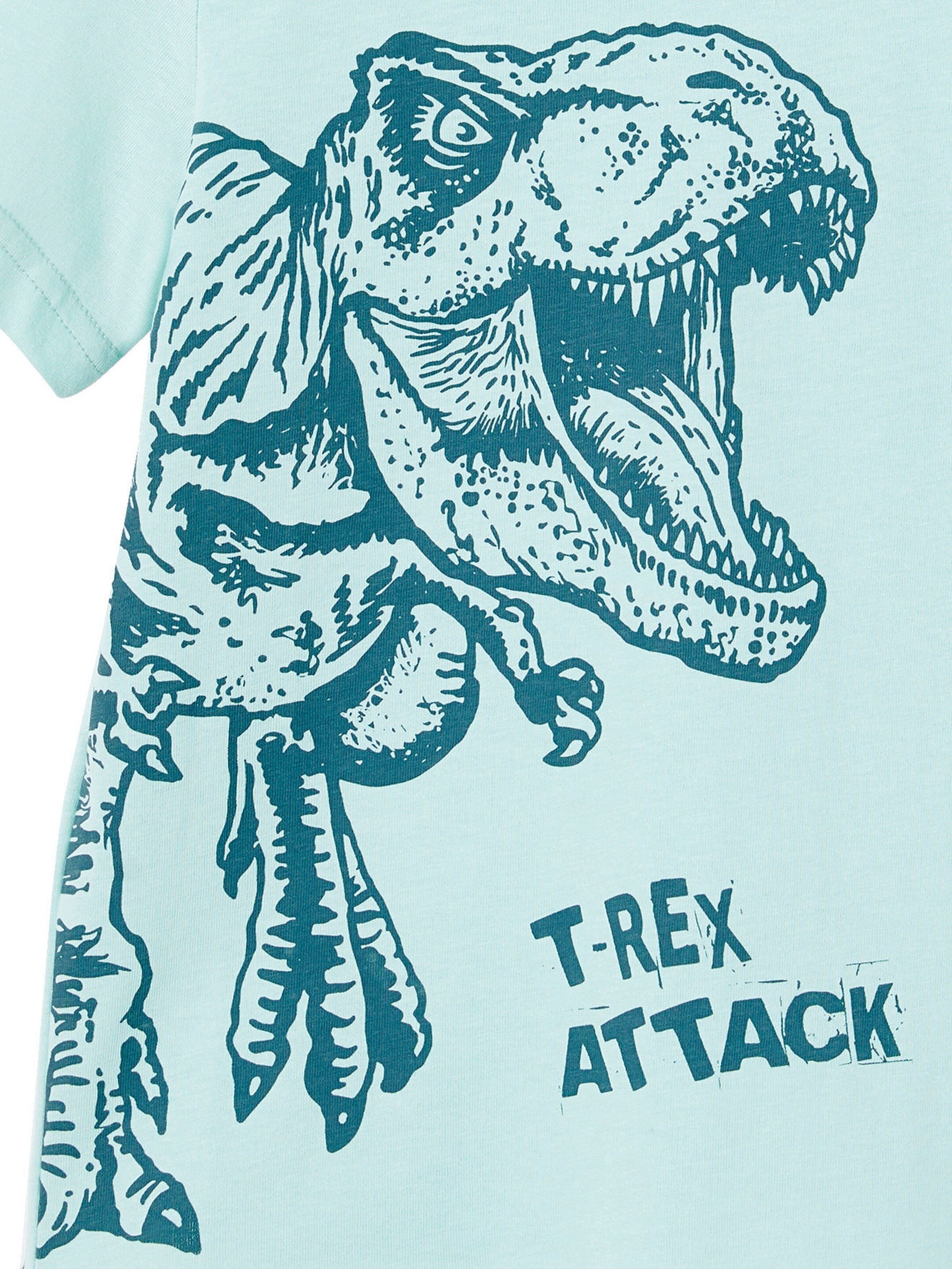 Vertbaudet Jungen T-Shirt BASIC mit Print vorn türkis