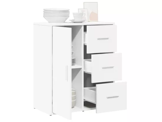 Buffet blanc 60x31x70 cm bois d'ingénierie