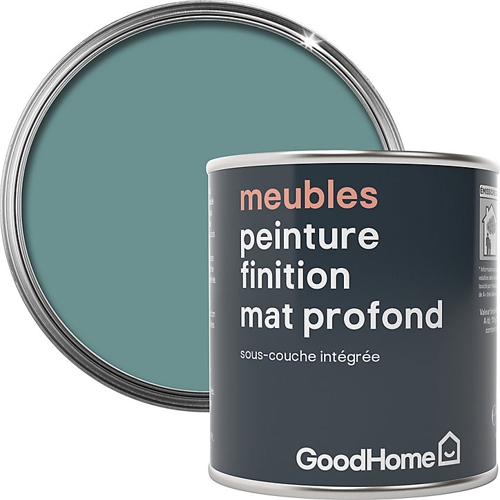Peinture de rénovation meubles GoodHome vert Longford mat profond 125ml