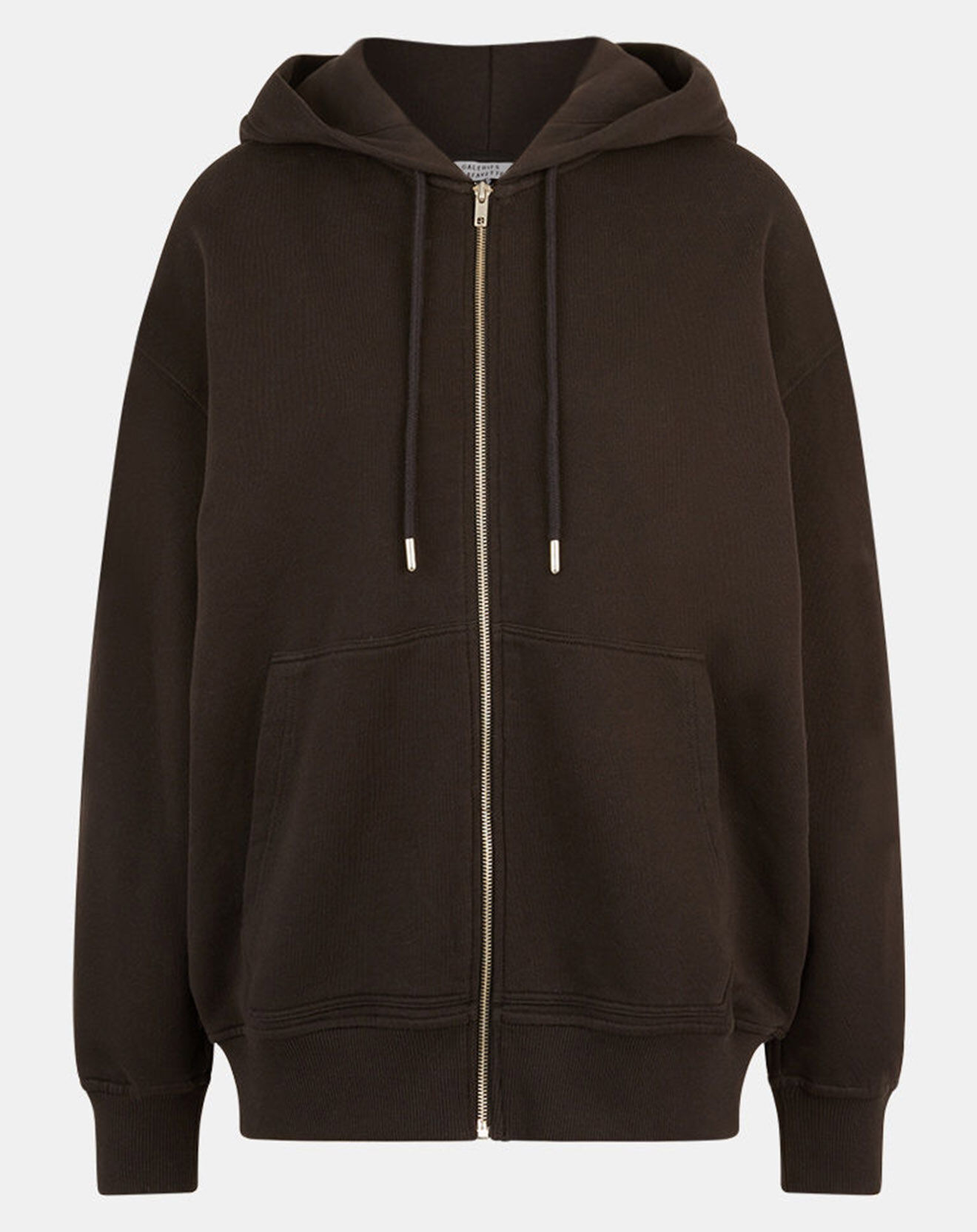 Galeries Lafayette Sweat zippé en Coton bio Mathalie à capuche noir