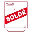 Etiquette d'affichage prix 'Soldé', 50 x 125 mm