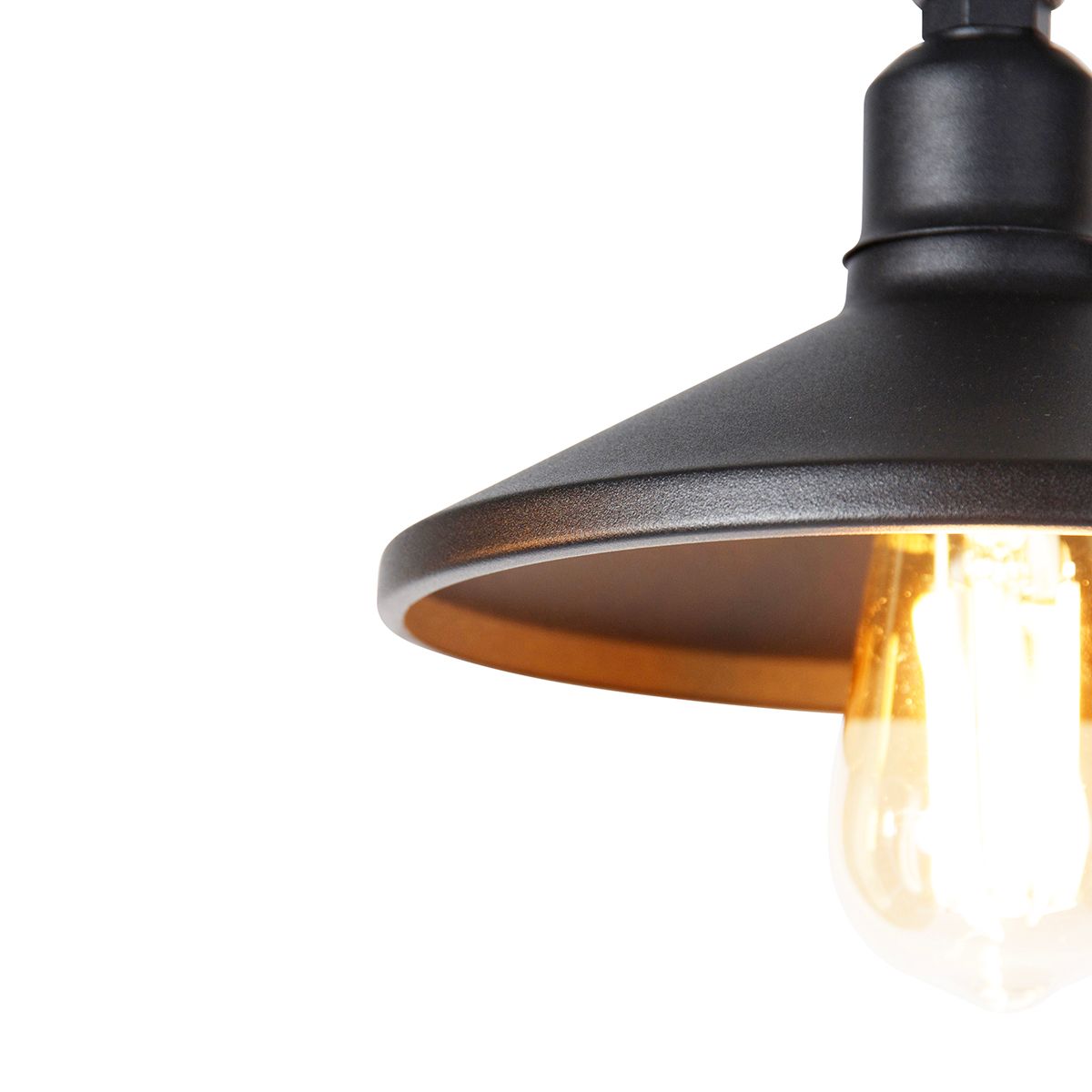 Industriële hanglamp zwart 4-lichts - Laser