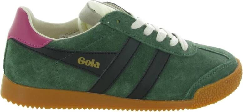 Gola Elan suède sneakers zwart wit roze