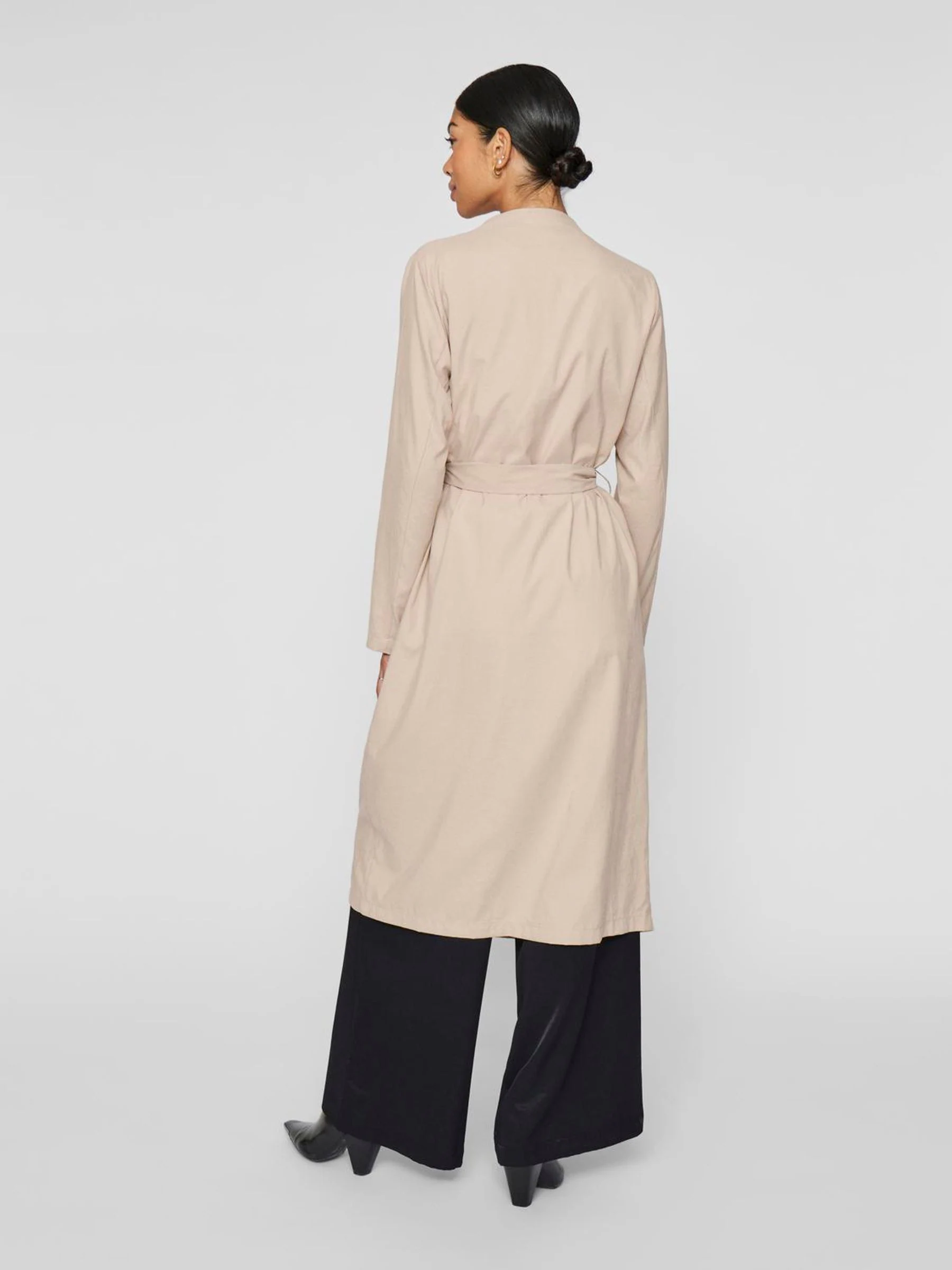 VILA Long Belted Trench Coat