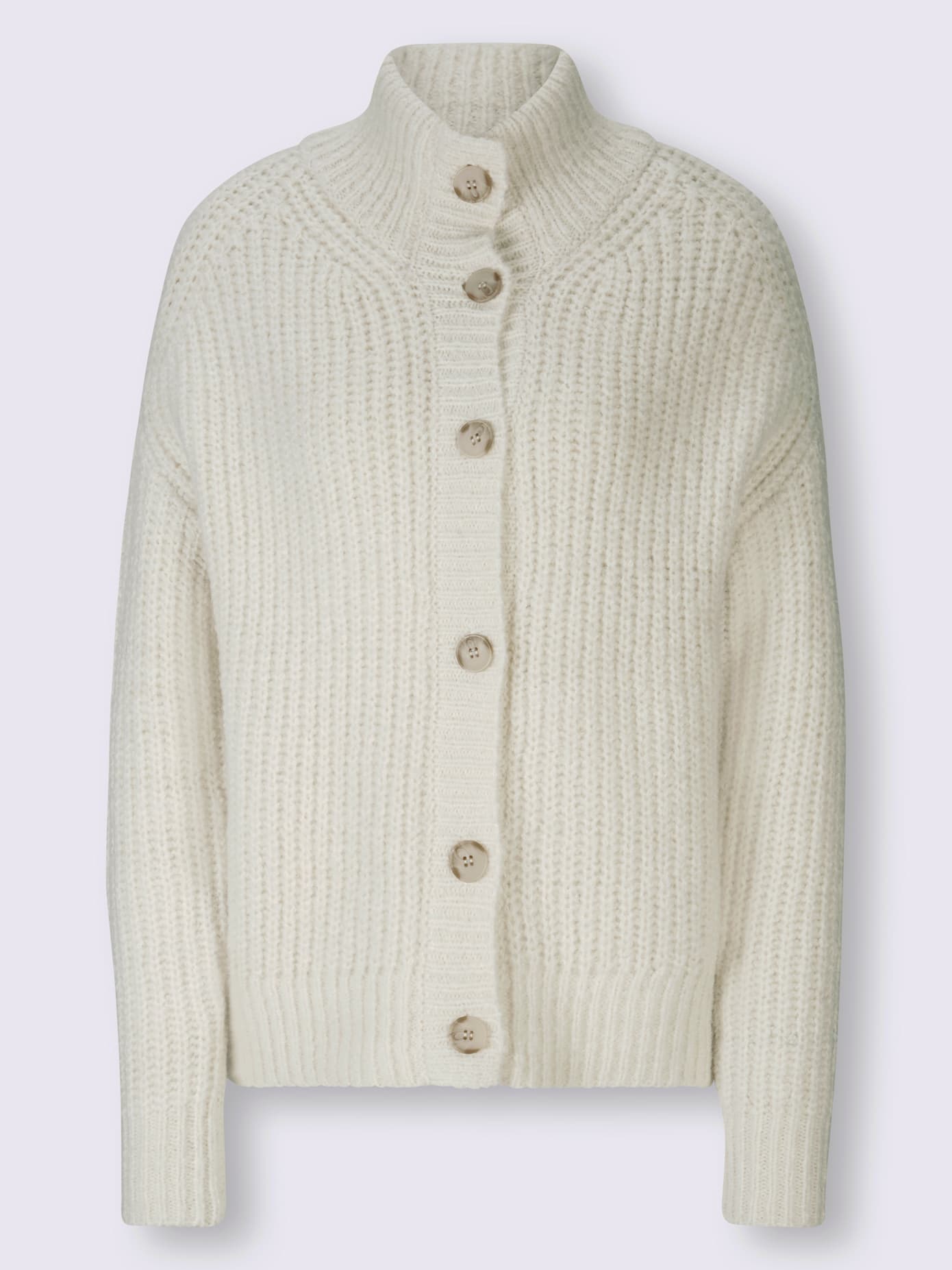 Veste en tricot 2 types de cols : col montant ou à revers