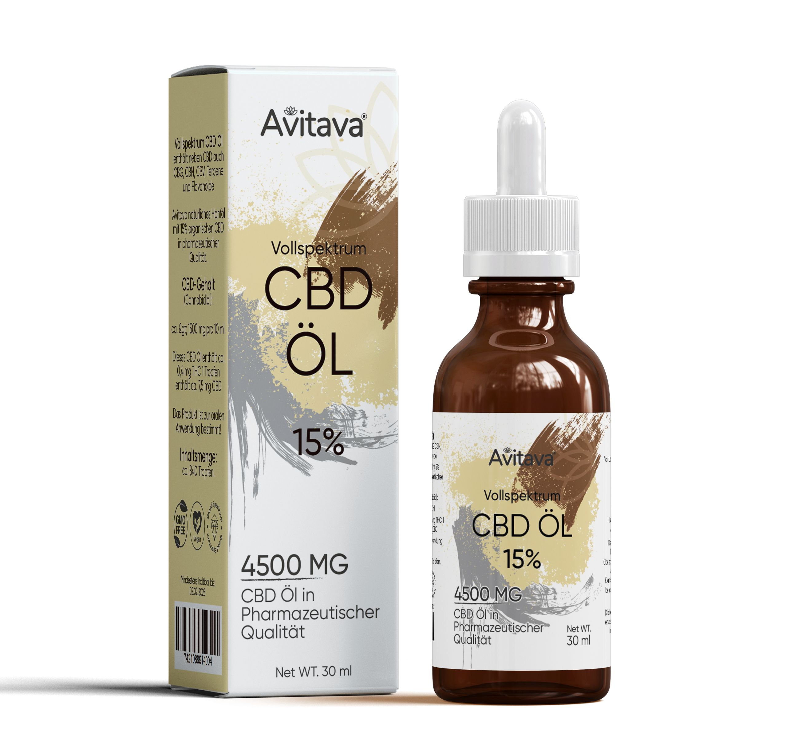 Avitava® Avitava 15% CBD Öl im Vollspektrum