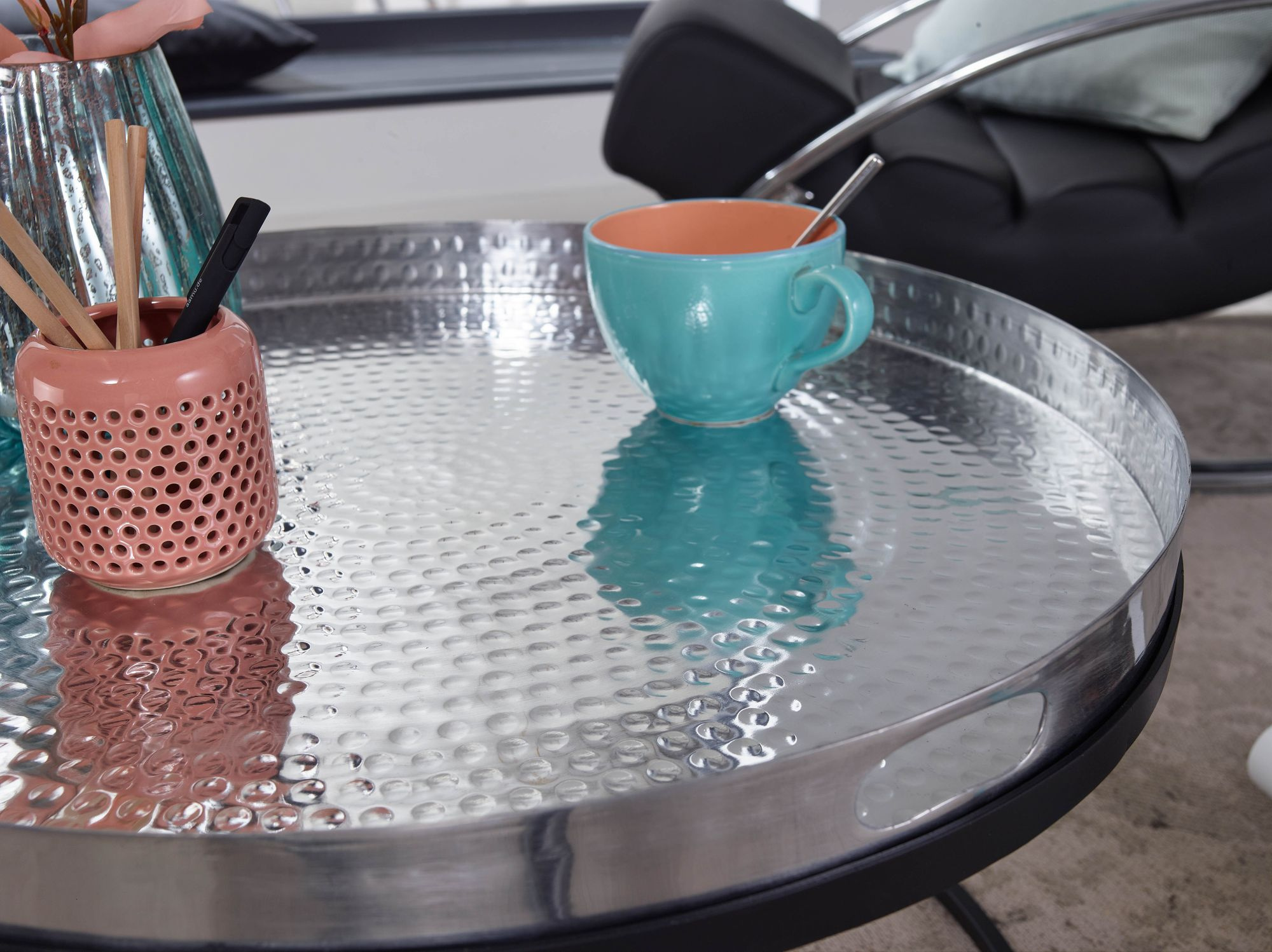 Couchtisch silber