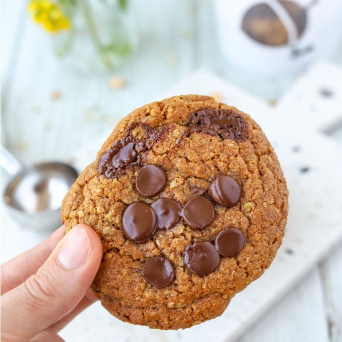 Koekjesdeeg voor haverkoeken met chocolade