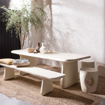 WOOOD tuintafel Loggia natural wit polymeer 240 x 100 cm