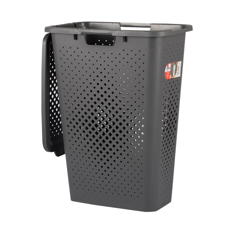 Panier à linge slim 'Pixel' gris