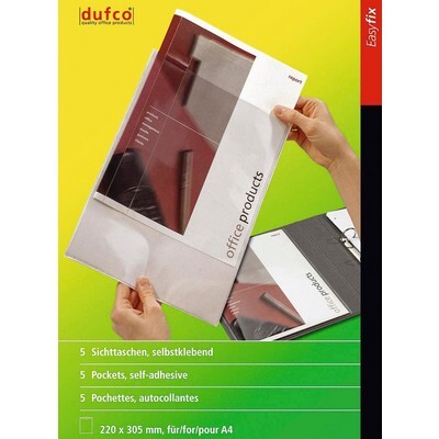 Dufco Sichttaschen Easyfix, selbstklebend, A4, transparent