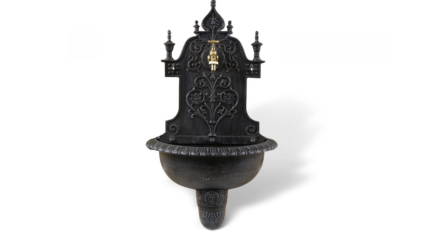 Fontaine de jardin aluminium gris 44x22.5x77.5cm
