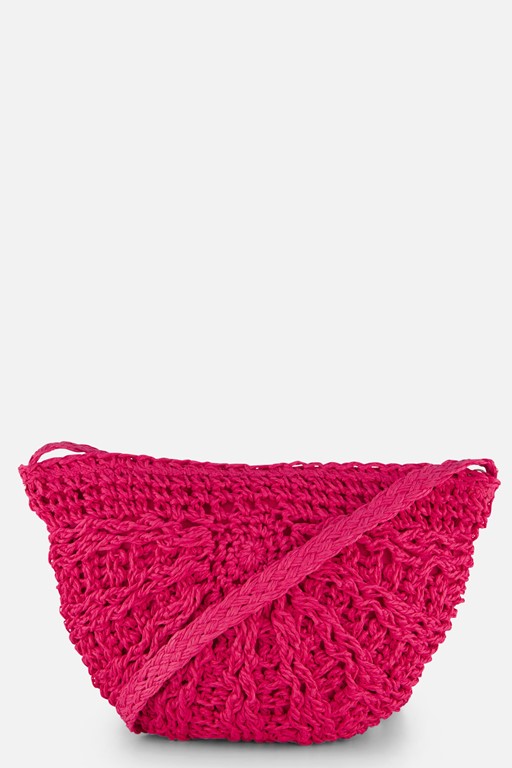 Sarlini Schoudertas Stro roze