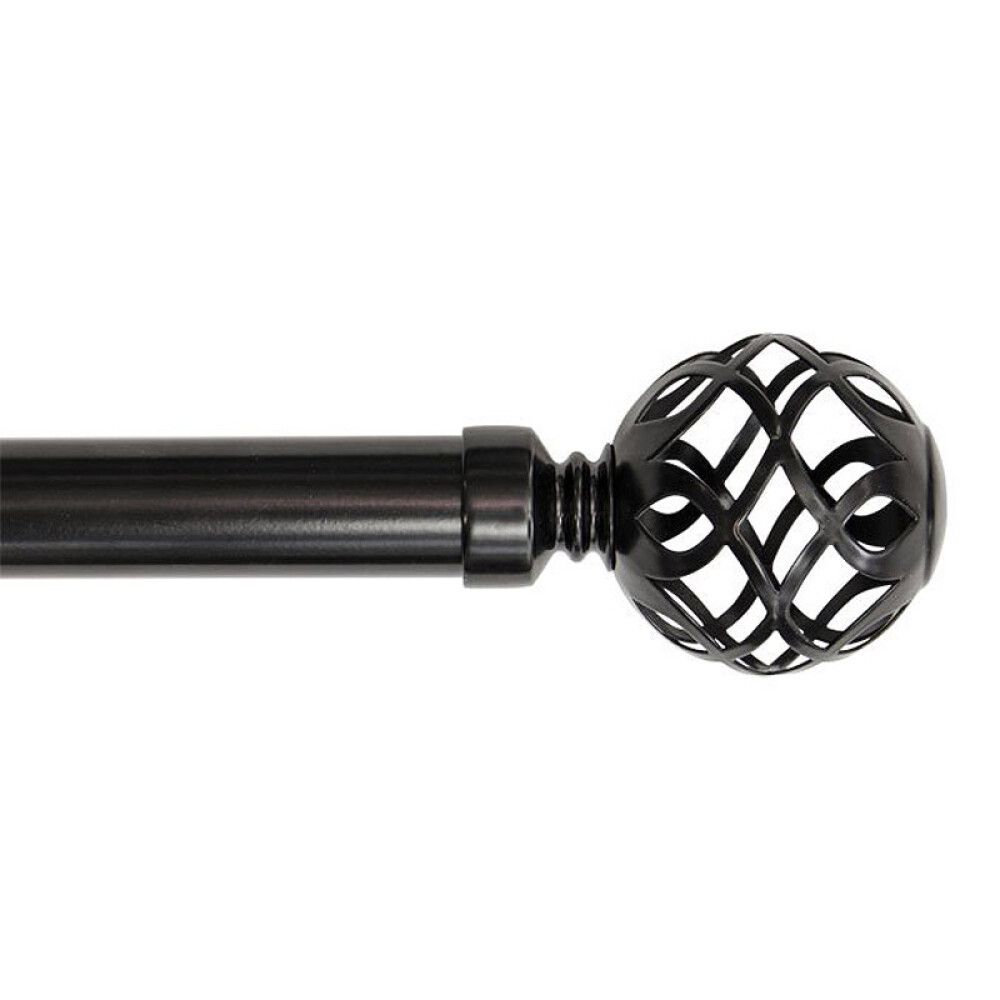 GARDINSTANG HASTA SMILLA SVART 130-240CM