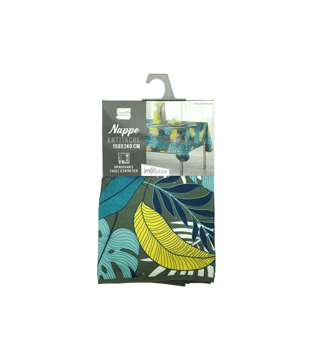 Nappe Antitache Beauty Jungle 150x240cm Kaki & Jaune