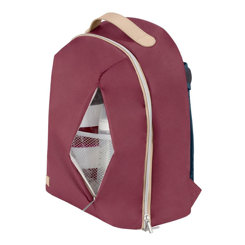 Sac à dos à langer Le Pyla - Bordeaux - Ecru
