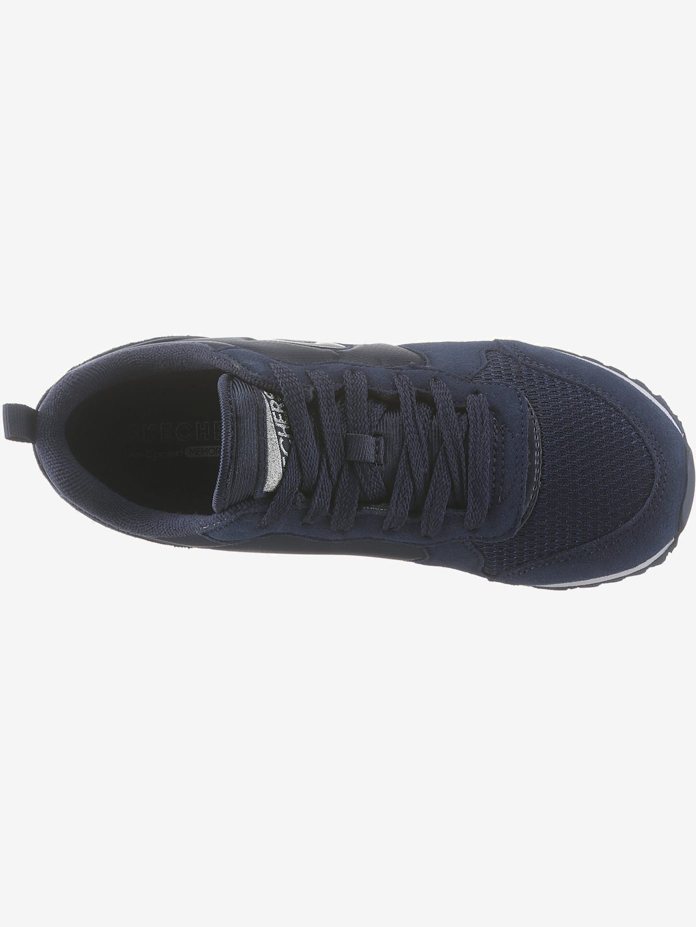Baskets sneakers hybrides skechers en cuir velours doux, textile et synthétique