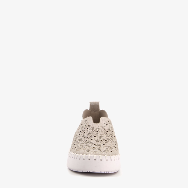 Hush Puppies dames instappers zilver met glans