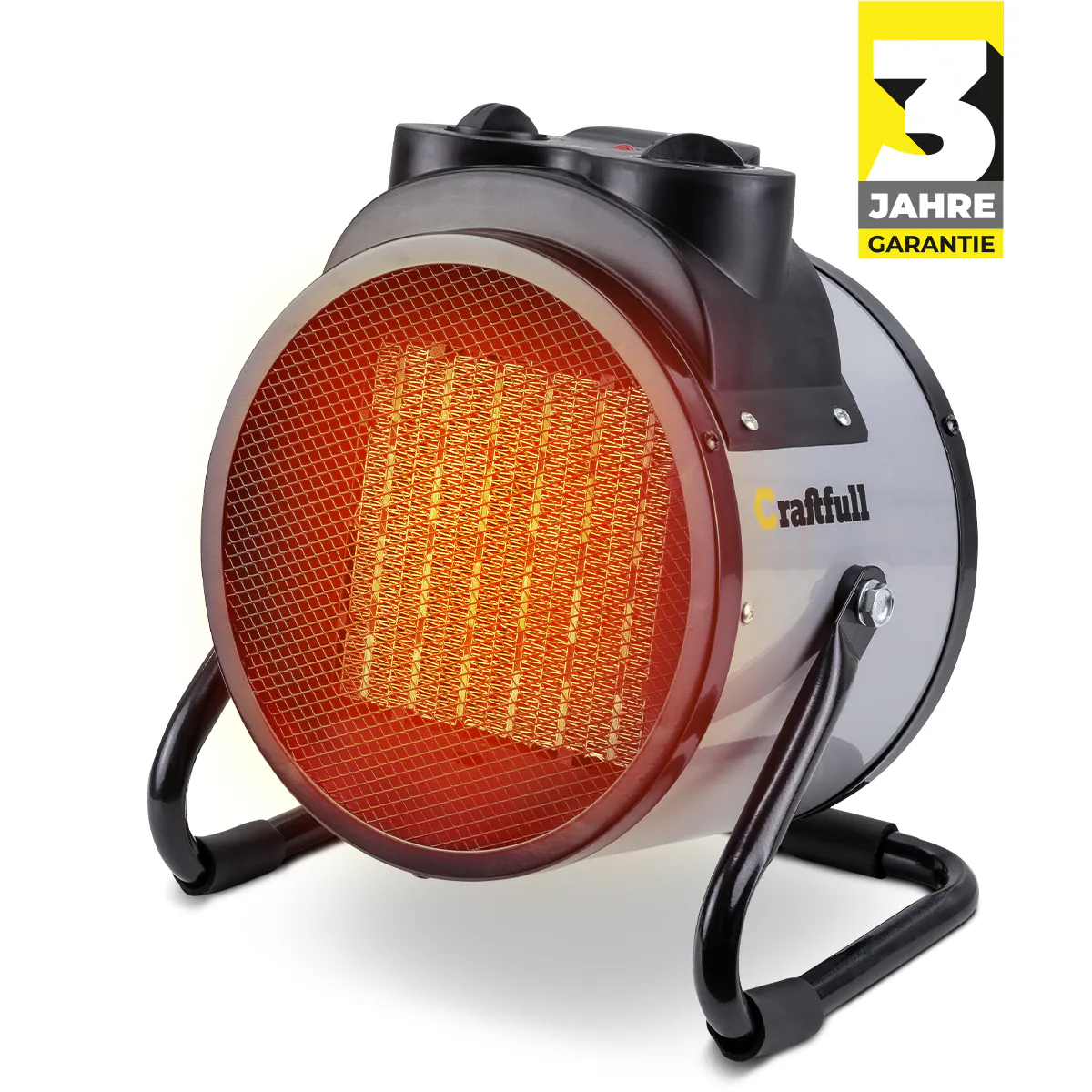 Craftfull Keramik-Heizlüfter HL1000, 2000/3000 Watt, Überhitzungsschutz, Thermostat, Tragegriff (3000 Watt)
