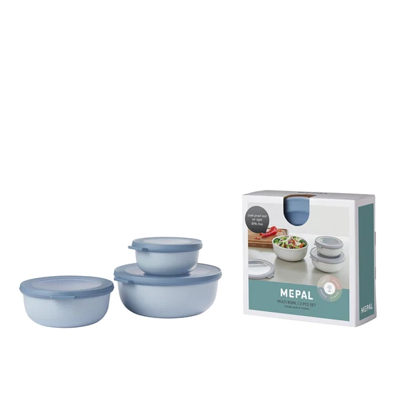 Set 3 bols multifonctions bleu Cirqula 350 ml à 1,25 L Mepal