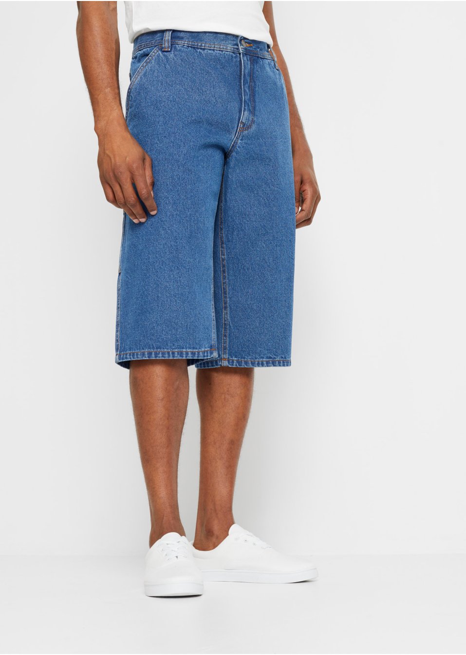 Bermuda long en jean, Loose Fit